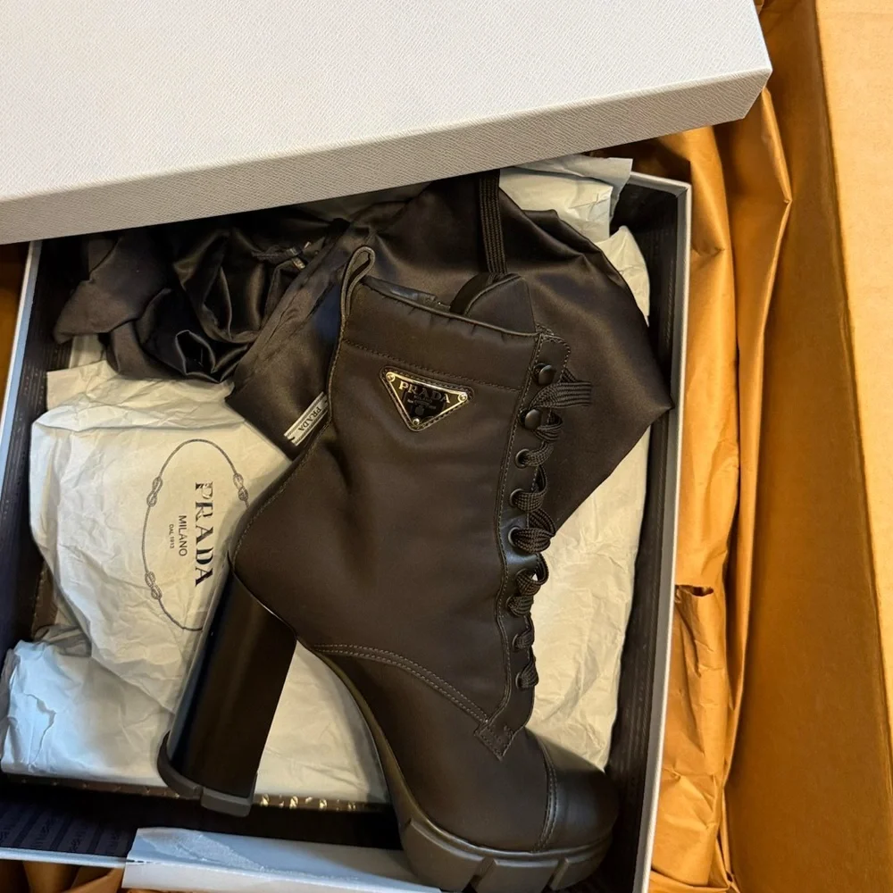 Like New Prada Nylon Boots - Picture 2 of 15